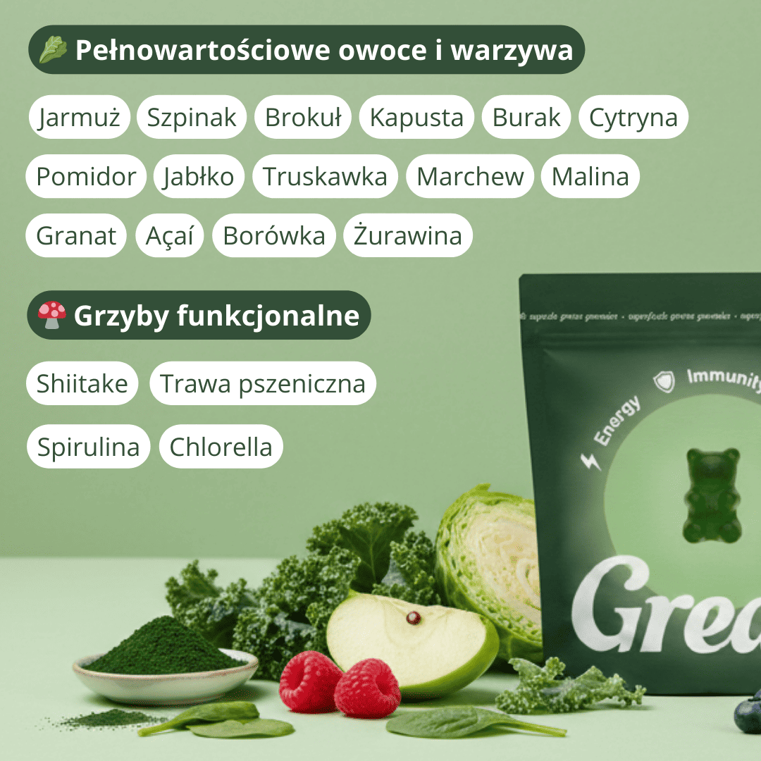Gumisie wzbogacone w 60+ superfoods